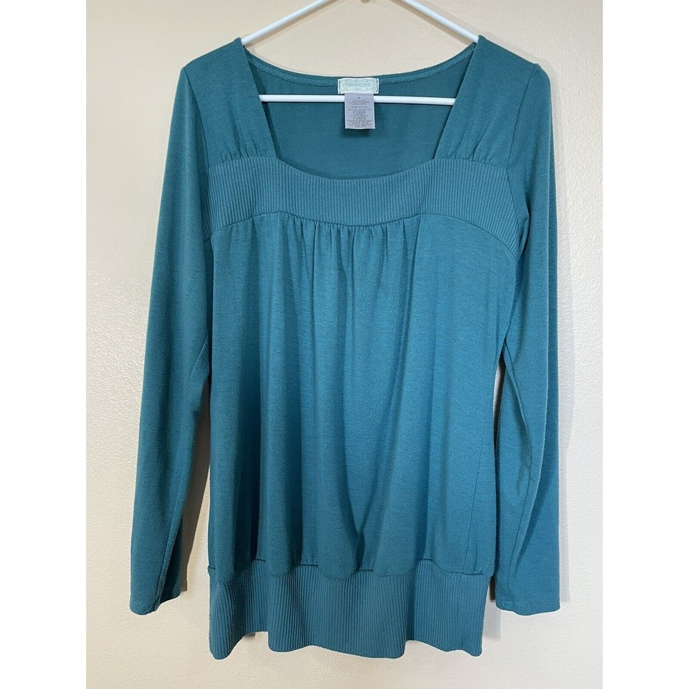 Maurice’s Teal Square Neck Lightweight Sweater Size 0 Plus Size